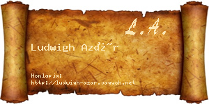Ludwigh Azár névjegykártya