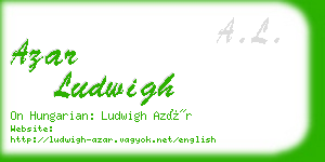 azar ludwigh business card